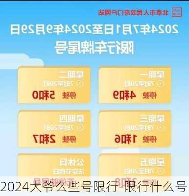 2024大爷么些号限行-限行什么号