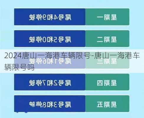 2024唐山一海港车辆限号-唐山一海港车辆限号吗