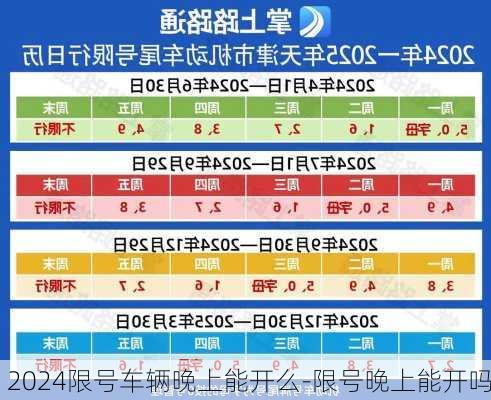 2024限号车辆晚上能开么-限号晚上能开吗