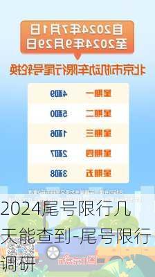 2024尾号限行几天能查到-尾号限行调研