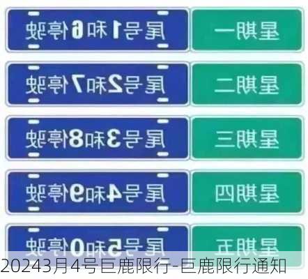 20243月4号巨鹿限行-巨鹿限行通知