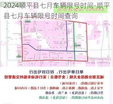 2024顺平县七月车辆限号时间-顺平县七月车辆限号时间查询