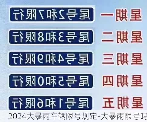 2024大暴雨车辆限号规定-大暴雨限号吗