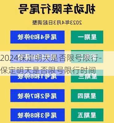 2024保定明天是否限号限行-保定明天是否限号限行时间