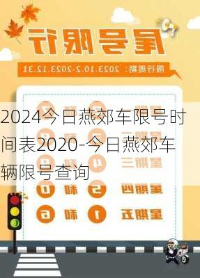 2024今日燕郊车限号时间表2020-今日燕郊车辆限号查询