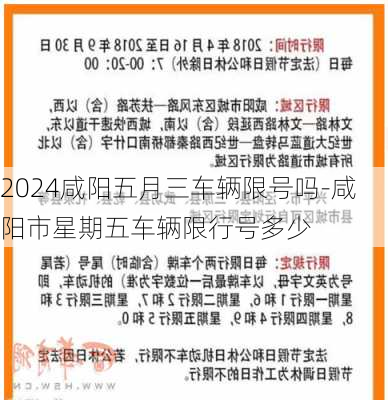 2024咸阳五月三车辆限号吗-咸阳市星期五车辆限行号多少