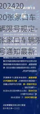 20242020张家口车辆限号规定-张家口车辆限号通知最新