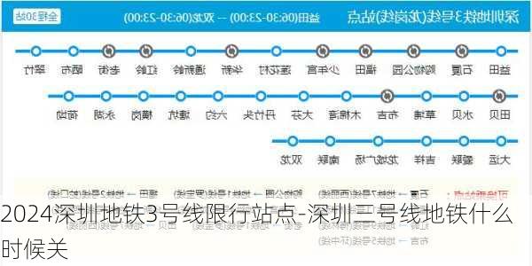 2024深圳地铁3号线限行站点-深圳三号线地铁什么时候关