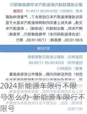 2024新能源车限行不限号怎么办-新能源车限行不限号