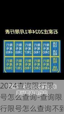 2024查询限行限号怎么查询-查询限行限号怎么查询不到