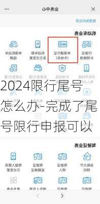 2024限行尾号怎么办-完成了尾号限行申报可以