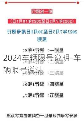 2024车辆限号说明-车辆限号说法