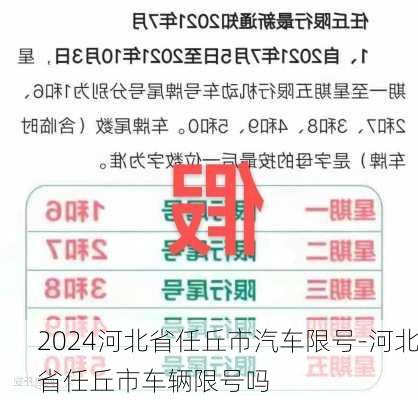 2024河北省任丘市汽车限号-河北省任丘市车辆限号吗