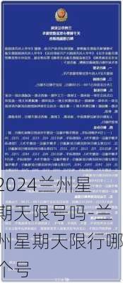 2024兰州星期天限号吗-兰州星期天限行哪个号