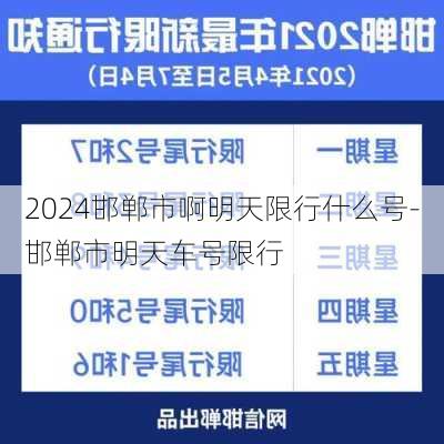 2024邯郸市啊明天限行什么号-邯郸市明天车号限行