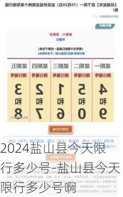 2024盐山县今天限行多少号-盐山县今天限行多少号啊