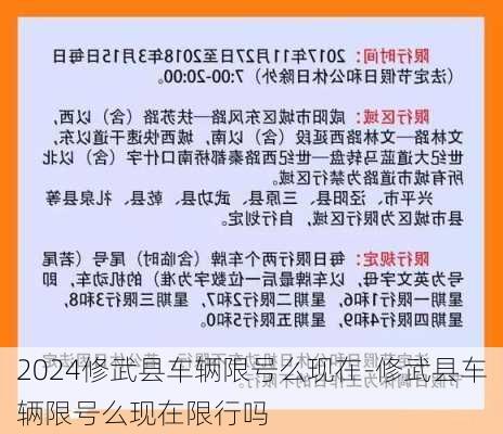 2024修武县车辆限号么现在-修武县车辆限号么现在限行吗