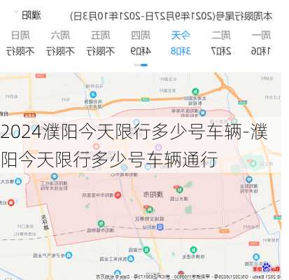 2024濮阳今天限行多少号车辆-濮阳今天限行多少号车辆通行