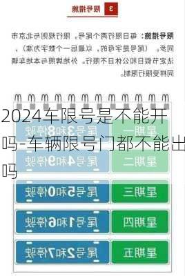 2024车限号是不能开吗-车辆限号门都不能出吗