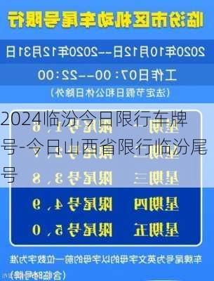 2024临汾今日限行车牌号-今日山西省限行临汾尾号