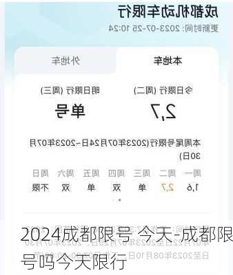 2024成都限号 今天-成都限号吗今天限行