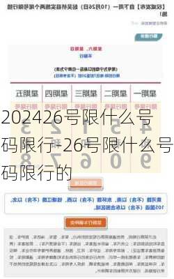 202426号限什么号码限行-26号限什么号码限行的