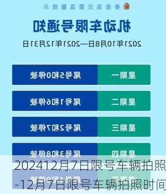 202412月7日限号车辆拍照-12月7日限号车辆拍照时间