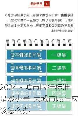 2024大城市限行标准是多少号-大城市限行应该怎么办