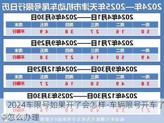 2024车限号如果开了会怎样-车辆限号开车了怎么办理