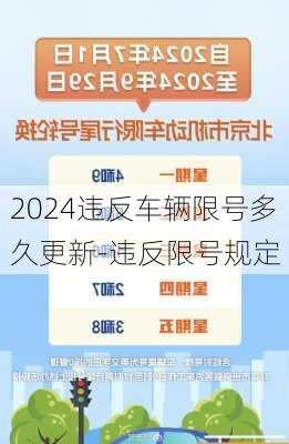 2024违反车辆限号多久更新-违反限号规定