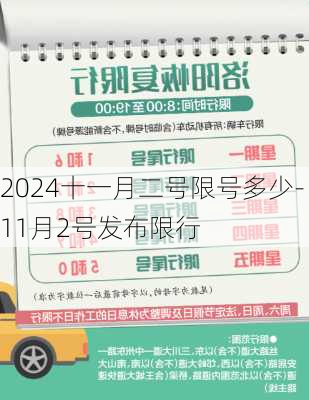 2024十一月二号限号多少-11月2号发布限行