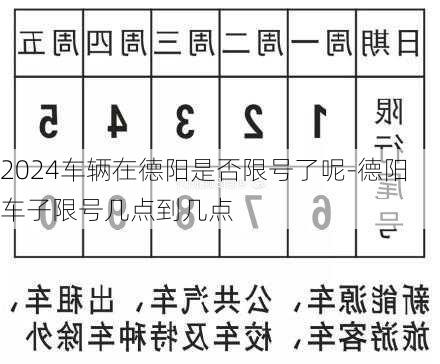 2024车辆在德阳是否限号了呢-德阳车子限号几点到几点