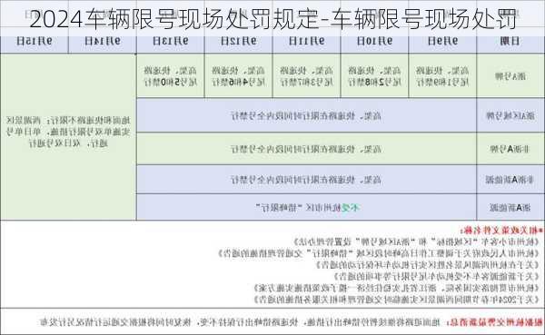 2024车辆限号现场处罚规定-车辆限号现场处罚