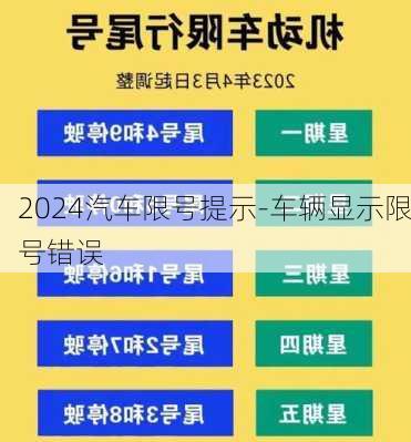 2024汽车限号提示-车辆显示限号错误