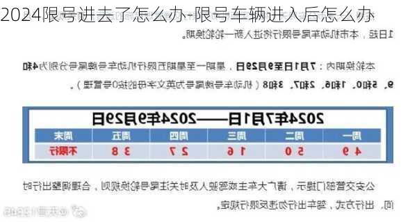 2024限号进去了怎么办-限号车辆进入后怎么办