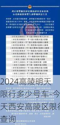 2024高陵明天限行多少号车-今天西安高陵区限行查询