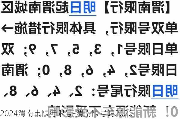 2024渭南市限行限号-渭南限号吗2020