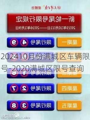 202410月份满城区车辆限号-2020满城区限号查询