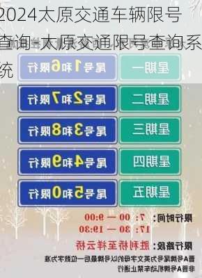 2024太原交通车辆限号查询-太原交通限号查询系统