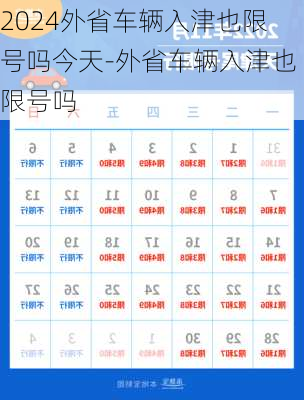 2024外省车辆入津也限号吗今天-外省车辆入津也限号吗