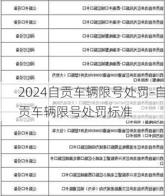 2024自贡车辆限号处罚-自贡车辆限号处罚标准