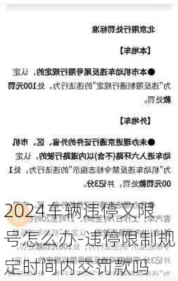 2024车辆违停又限号怎么办-违停限制规定时间内交罚款吗