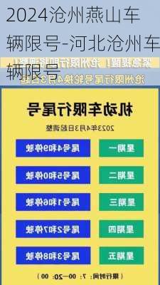 2024沧州燕山车辆限号-河北沧州车辆限号