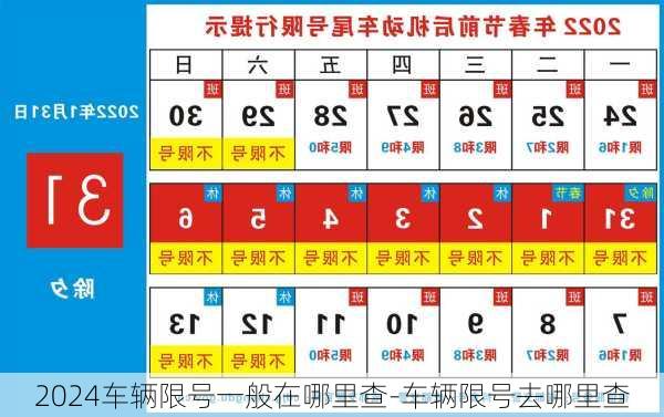 2024车辆限号一般在哪里查-车辆限号去哪里查