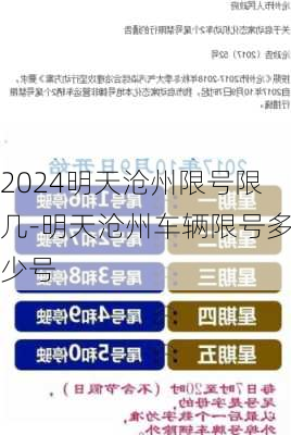 2024明天沧州限号限几-明天沧州车辆限号多少号