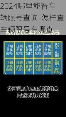 2024哪里能看车辆限号查询-怎样查车辆限号在哪查