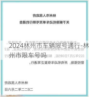 2024林州市车辆限号通行-林州市限车号吗