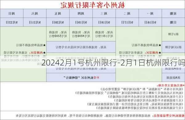 20242月1号杭州限行-2月1日杭州限行吗