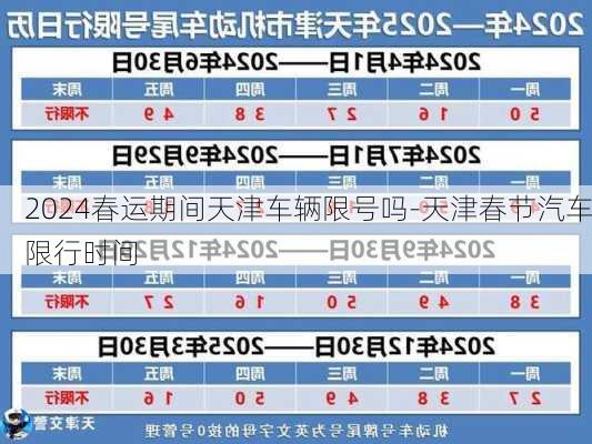 2024春运期间天津车辆限号吗-天津春节汽车限行时间