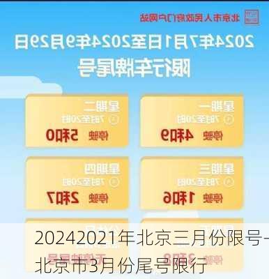 20242021年北京三月份限号-北京市3月份尾号限行